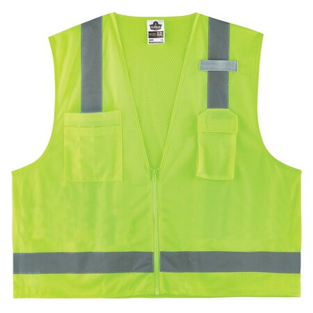 Ergodyne M Lime Economy Surveyors Vest Class 2 - Single Size 8249Z-S